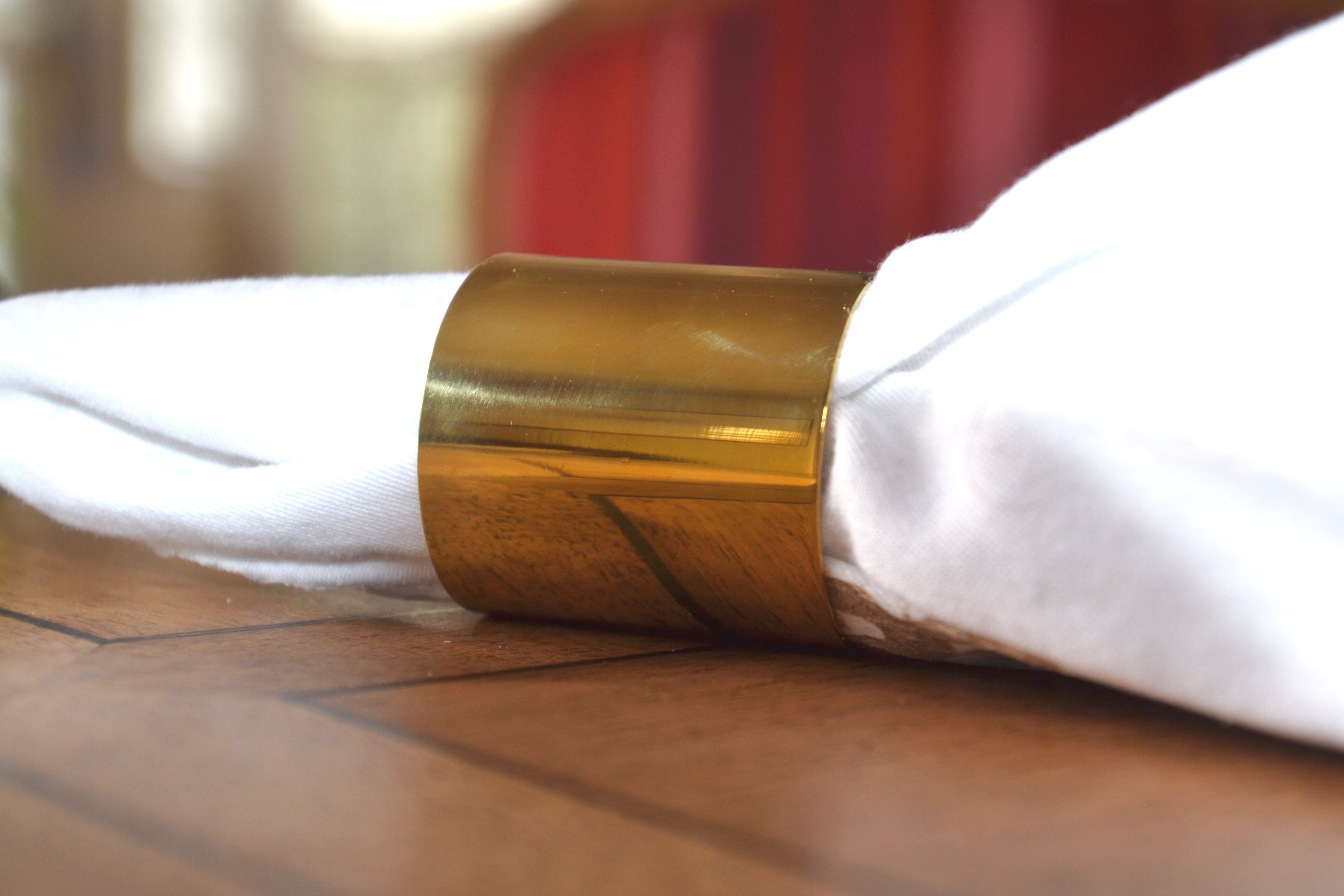 Gold Napkin Ring Set