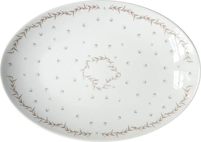 Pearls Medium Porcelain Coupe Serving Platter