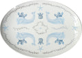Duet Large Porcelain Coupe Serving Platter, Azure