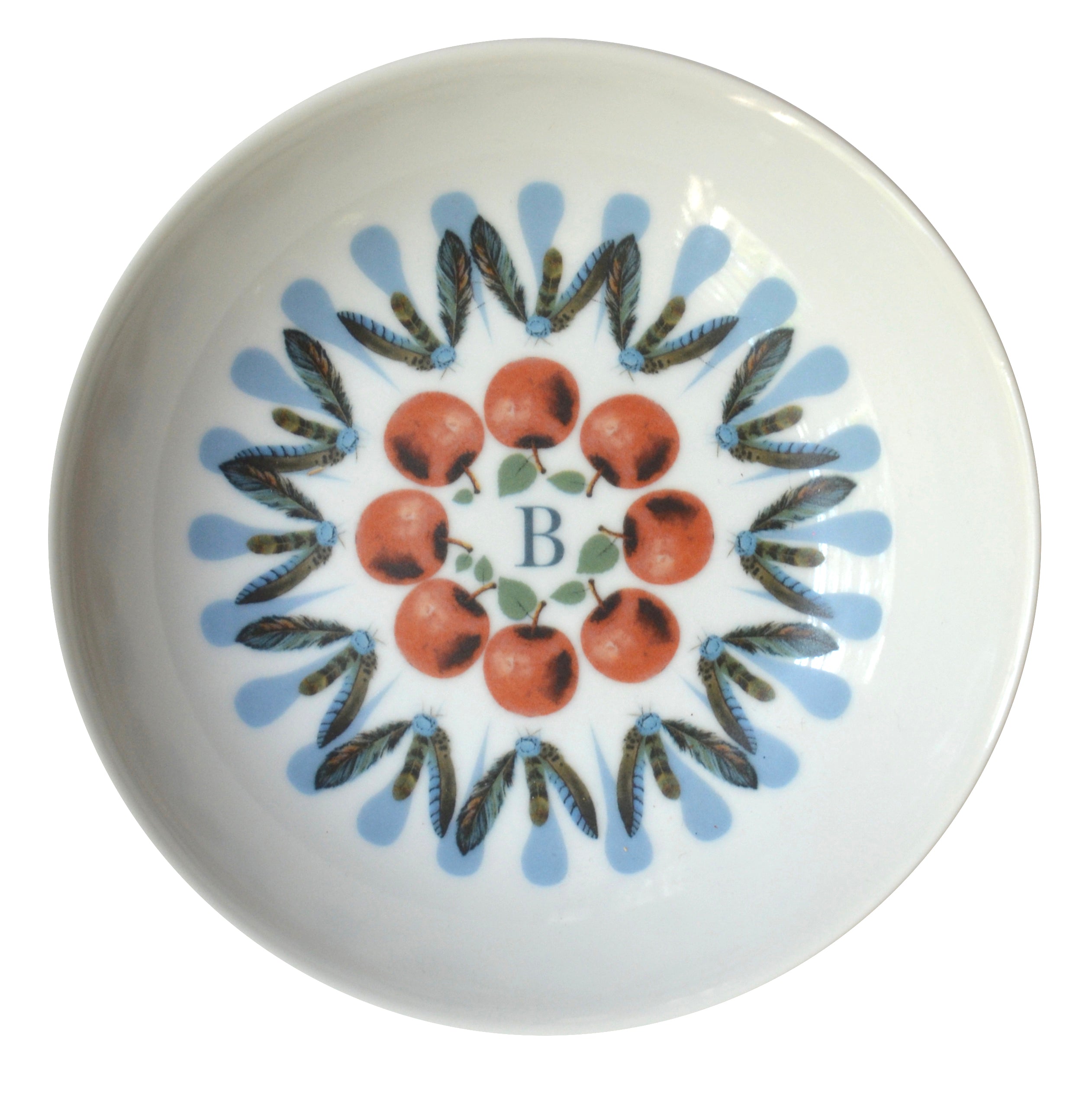 Plumes et Pommes Initialled Bowl Set