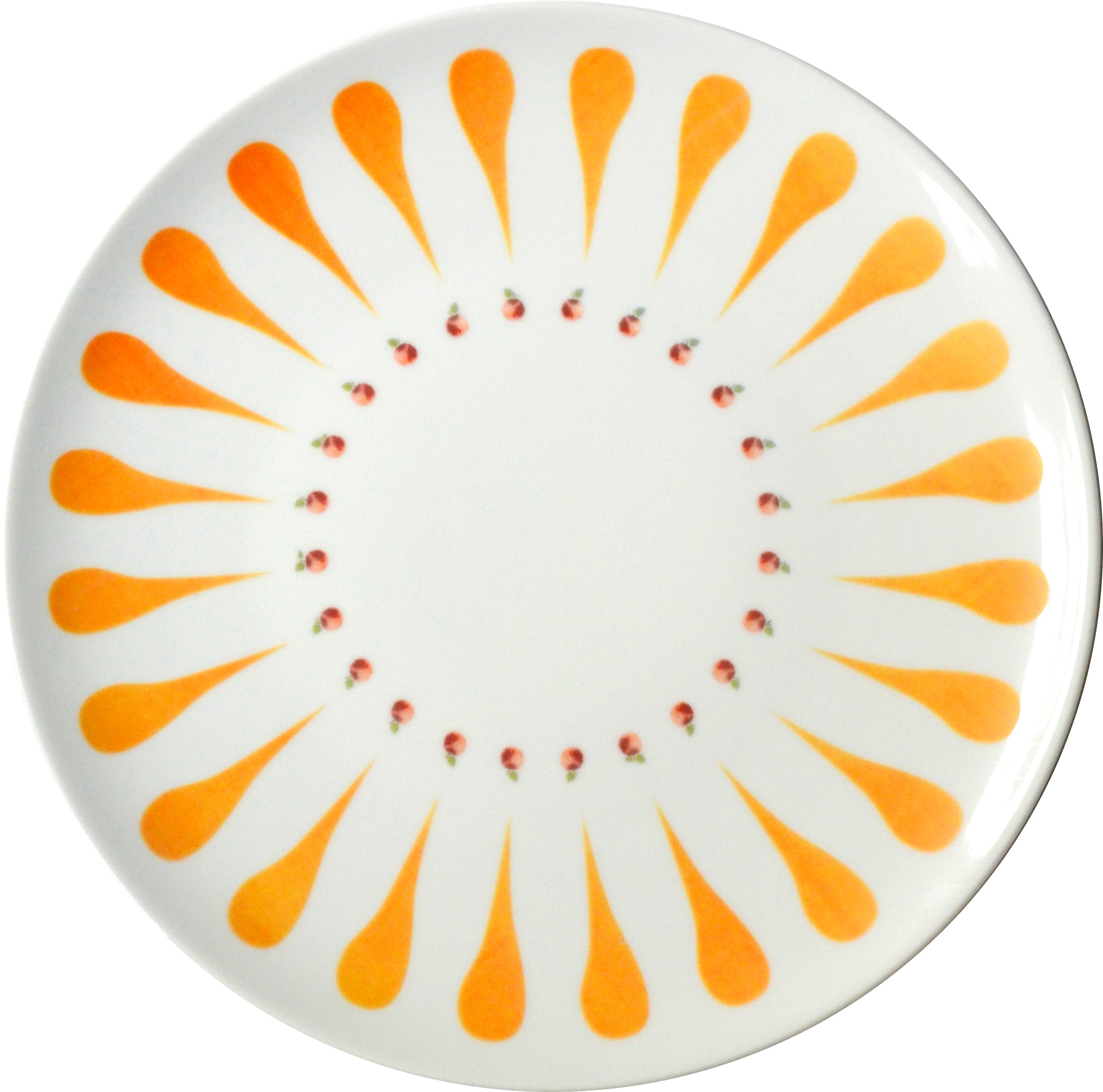Celebration Blossom Dinner Plate, Tangerine
