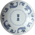 Duet Porcelain Coupe Serving Bowl, Indigo