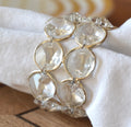 Crystal and Silver Napkin Ring Set