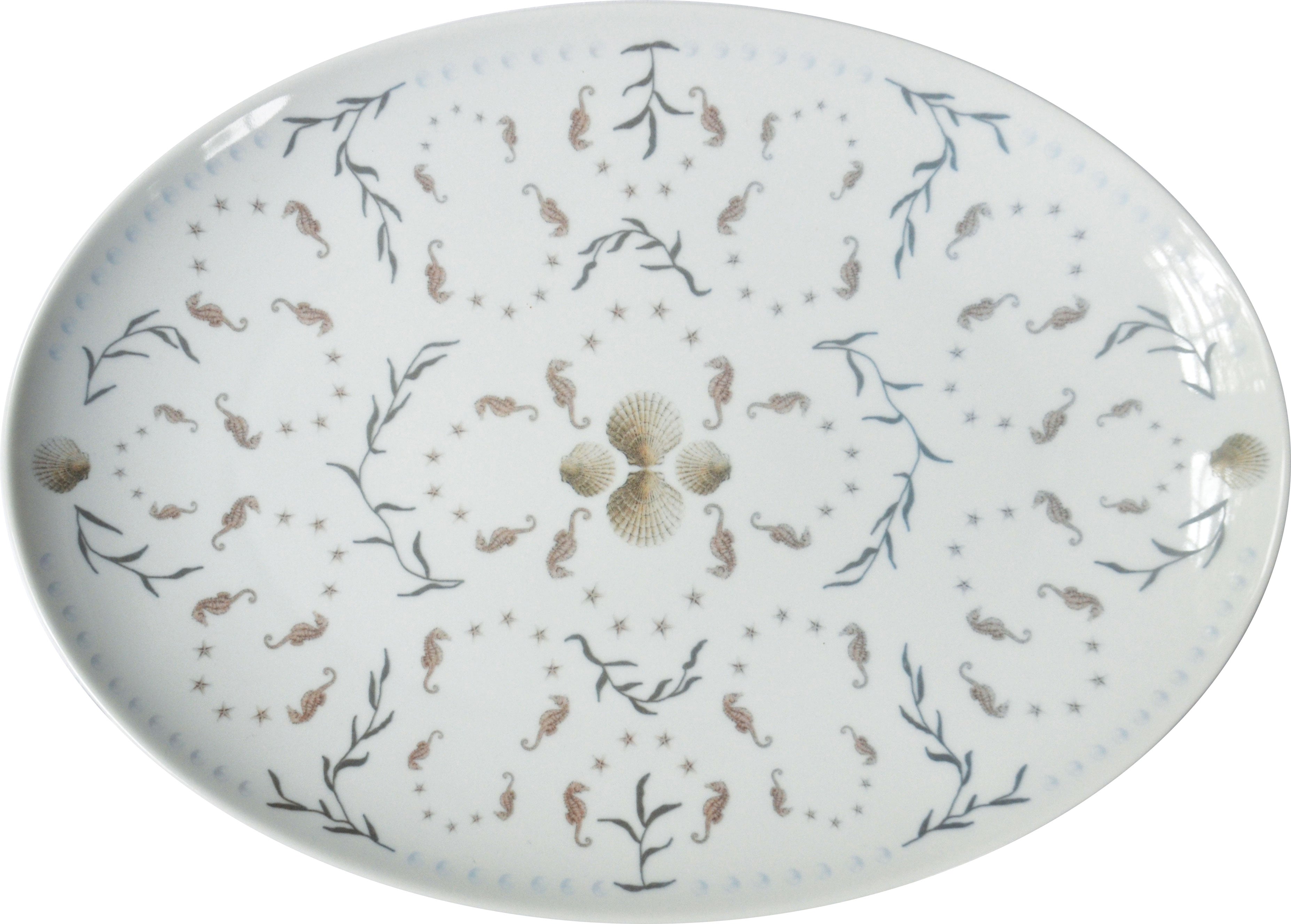 Horsea Large Porcelain Coupe Serving Platter