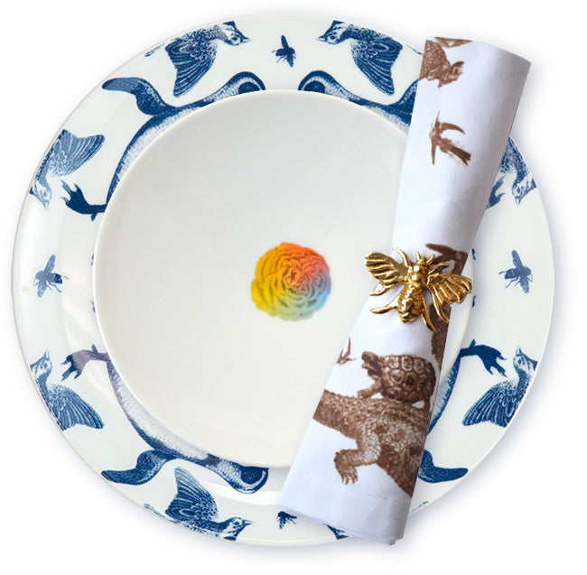 Rainbow Floral Small Plate, Peony