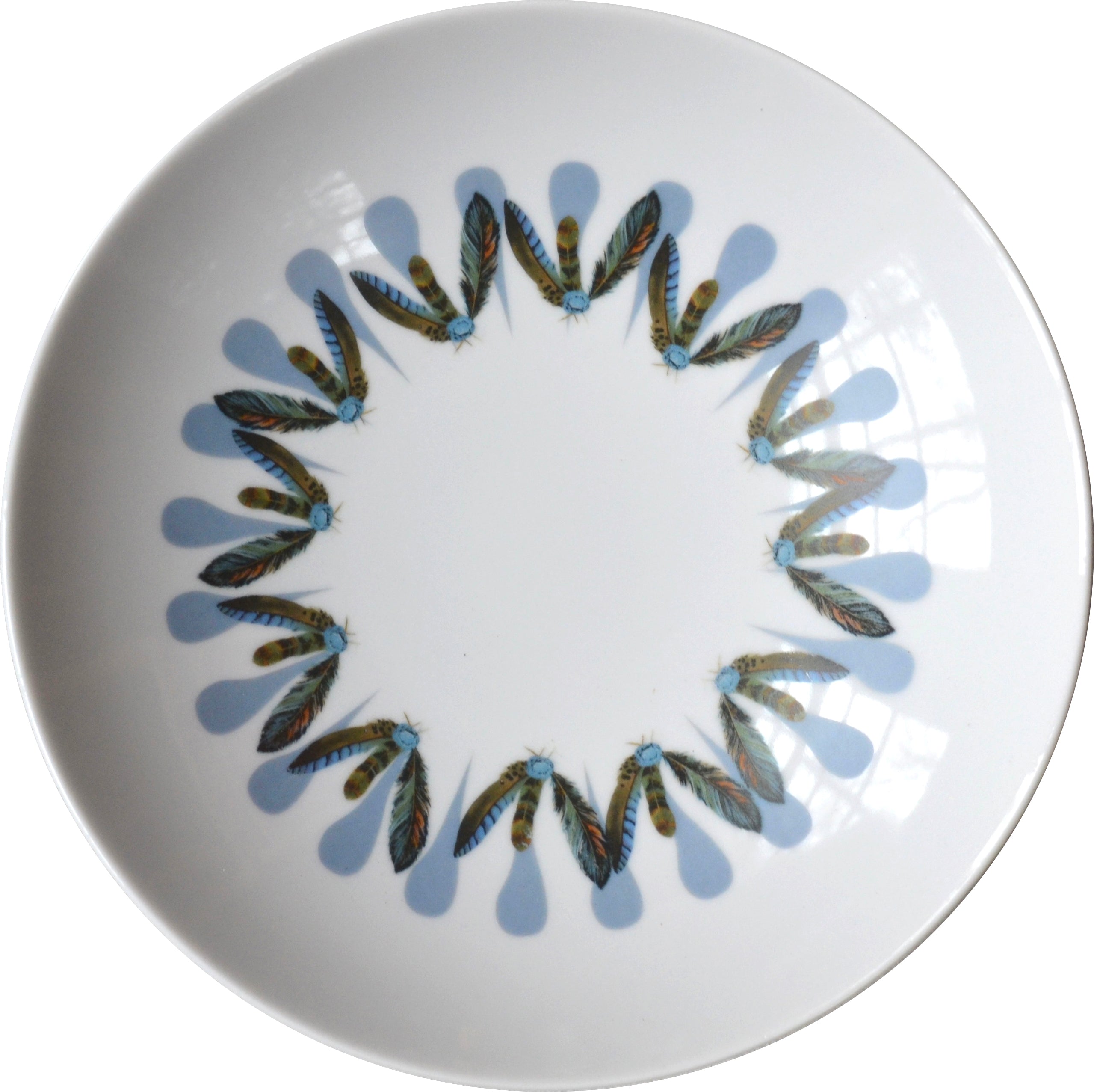 Plumes Serving Bowl, Sapphire