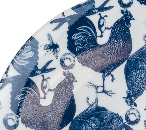 Birds and Bees Salad/Dessert Plate, Rooster