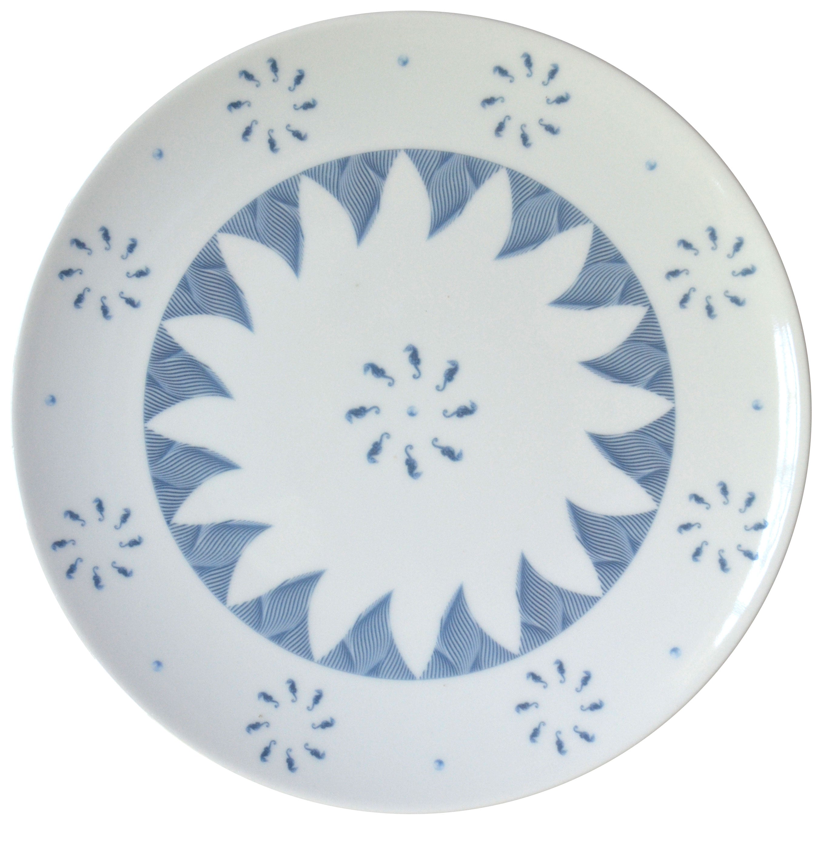 Sunburst Salad/Dessert Plate, Indigo
